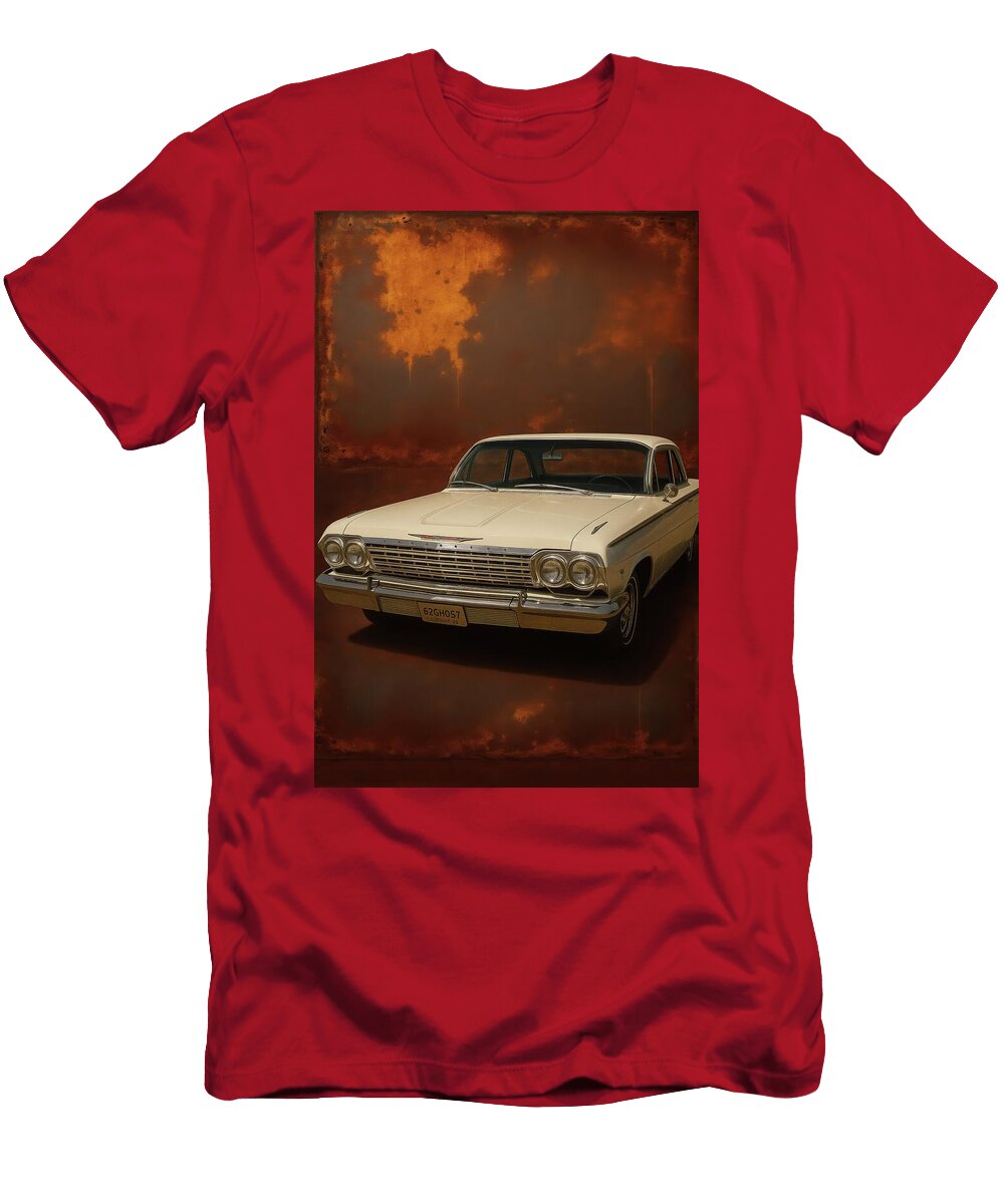 1962 Chevrolet Impala Classic White Hardtop Coupe2x Cathy Anderson T-Shirt