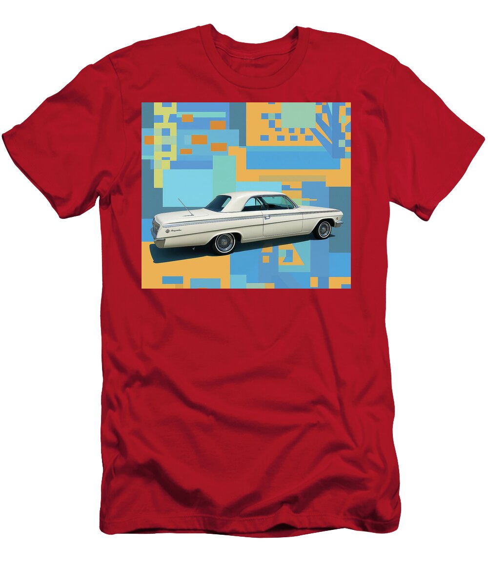 1962 Chevrolet Impala on a Pop Art Background Cathy Anderson T-Shirt