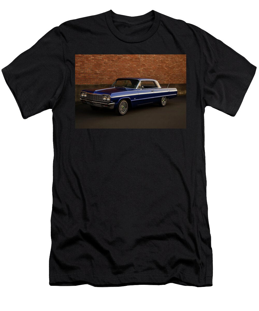 1964 Chevrolet Impala Blue Lowrider Coupe Cathy Anderson T-Shirt