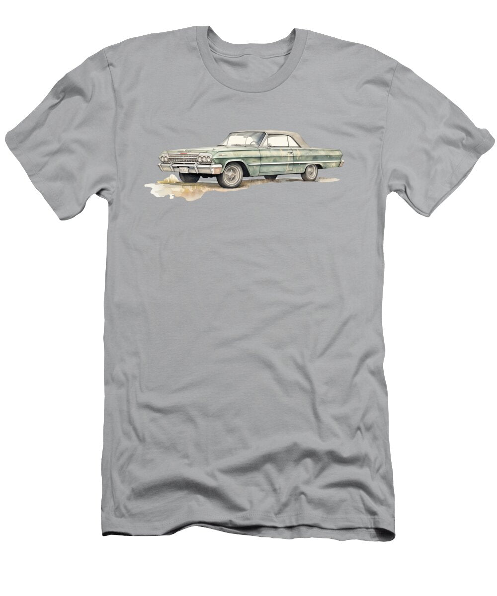 1964 Chevrolet Impala Watercolor 117 Peter Lopez T-Shirt