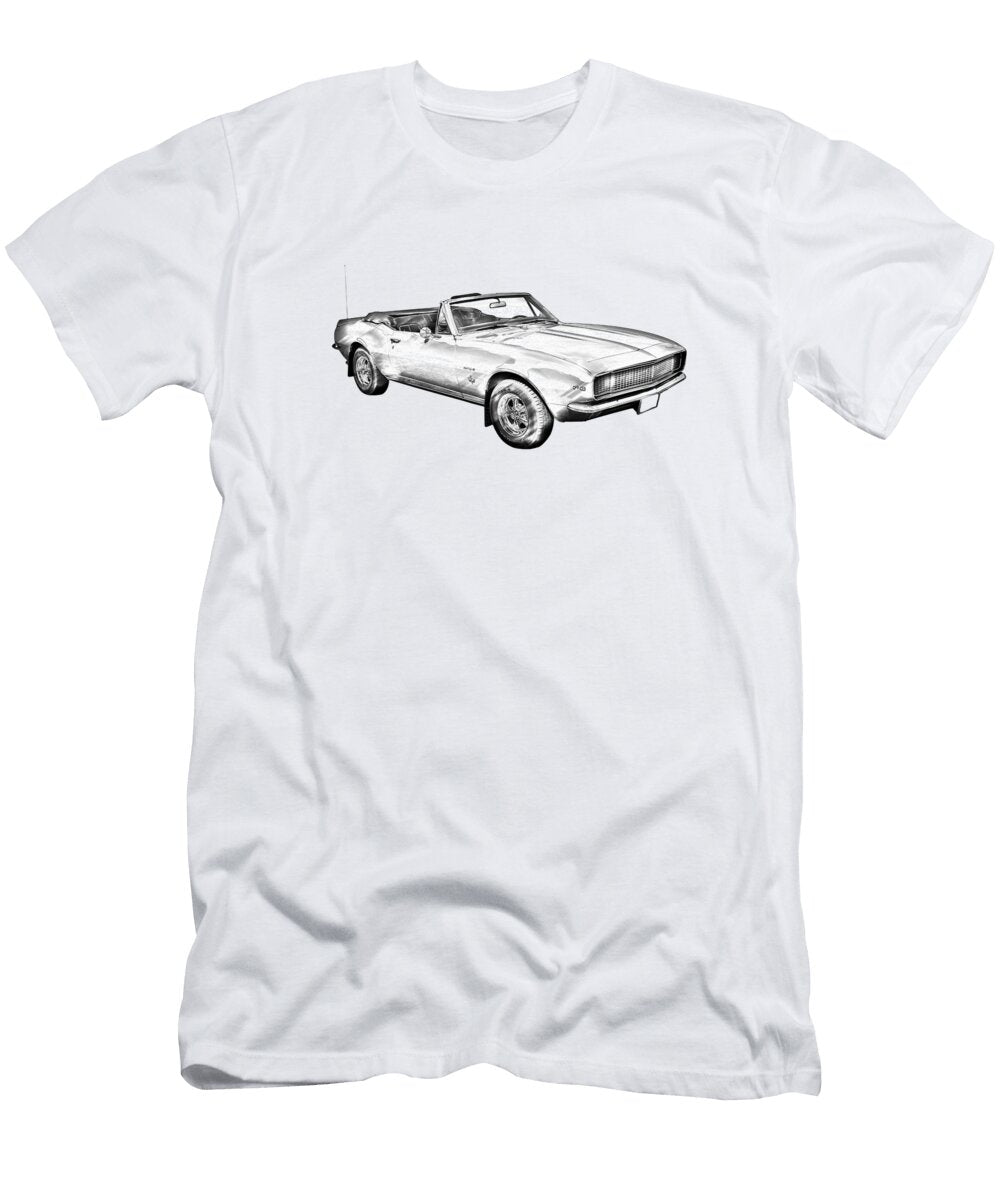 1967 Convertible Camaro Car Illustration Keith Webber Jr T-Shirt