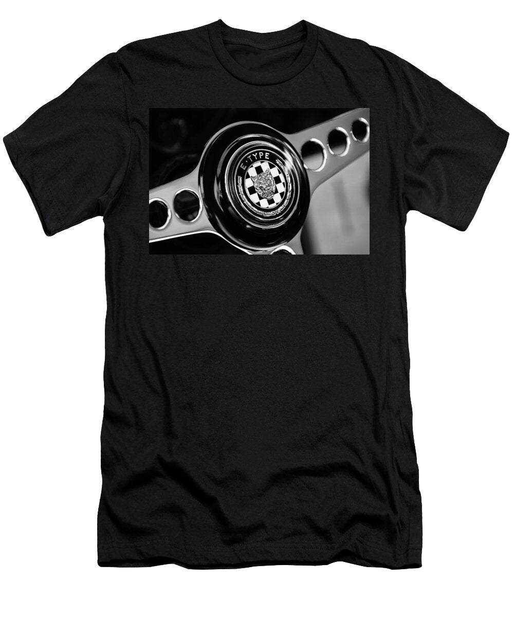 1967 Jaguar E Type Series I 42 Roadster Steering Wheel Emblem Jill Reger T-Shirt