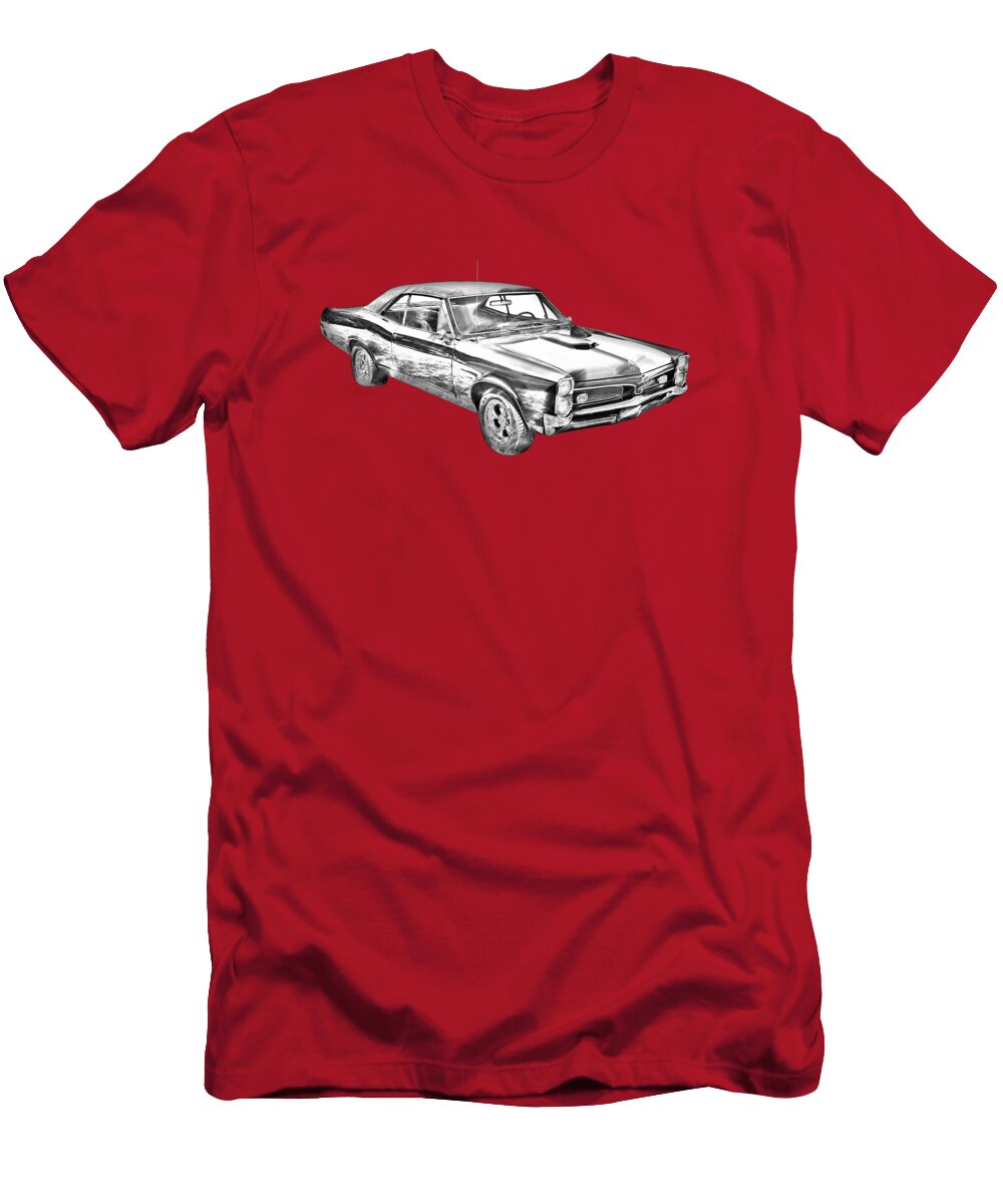 1967 Pontiac Gto Muscle Car Illustration Keith Webber Jr T-Shirt
