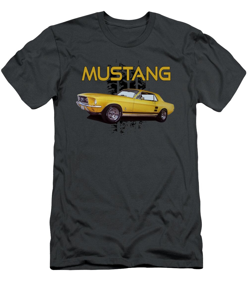 1967 Yellow Ford Mustang Paul Kuras T-Shirt