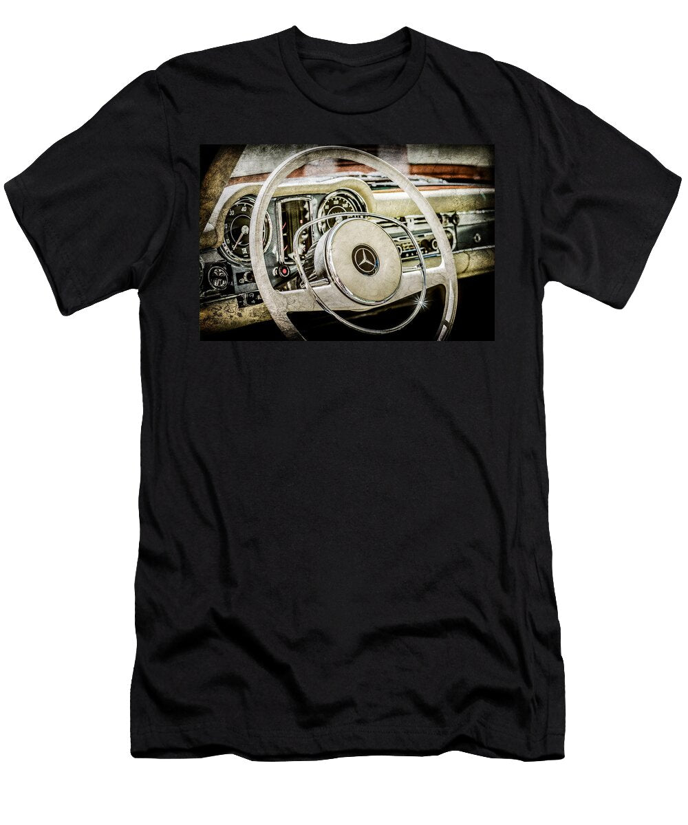 1968 Mercedes Benz 280 Sl Roadster Steering Wheel Emblem 0284ac Jill Reger T-Shirt