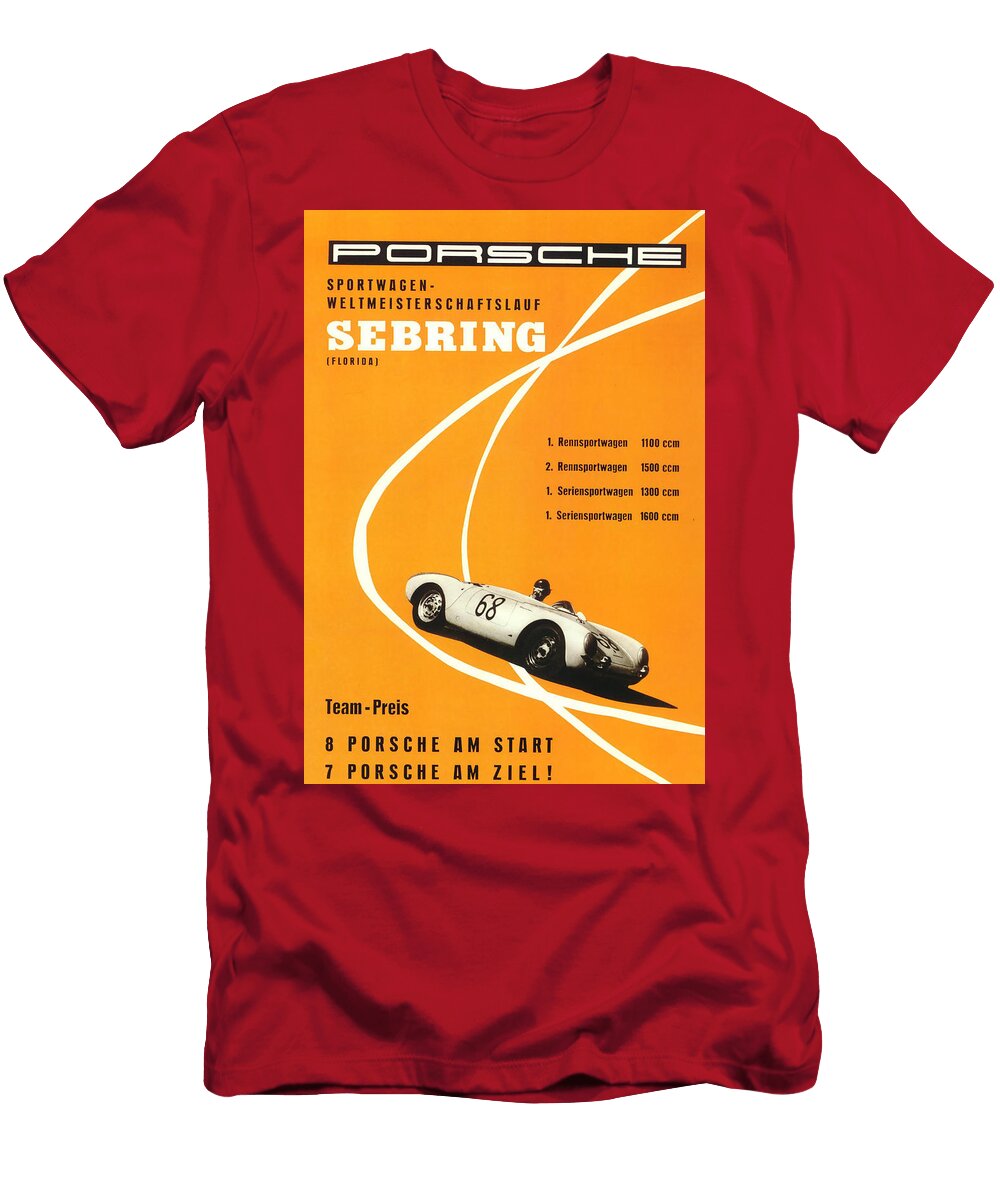 1968 Porsche Sebring Florida Poster Nomad Art and Design T-Shirt