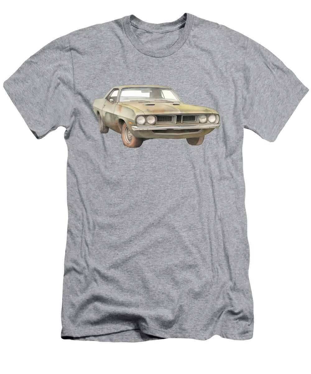 1970 Plymouth Barracuda Watercolor 97 Peter Lopez T-Shirt