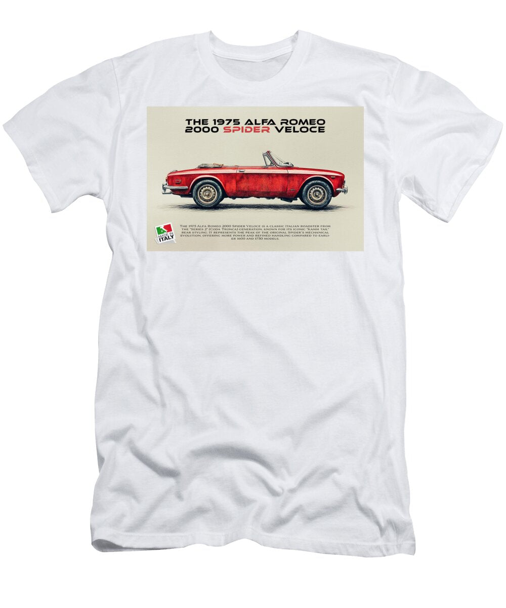 1975 Alfa Romeo Spider Veloce Kevin Walker and Pixel Reverie T-Shirt