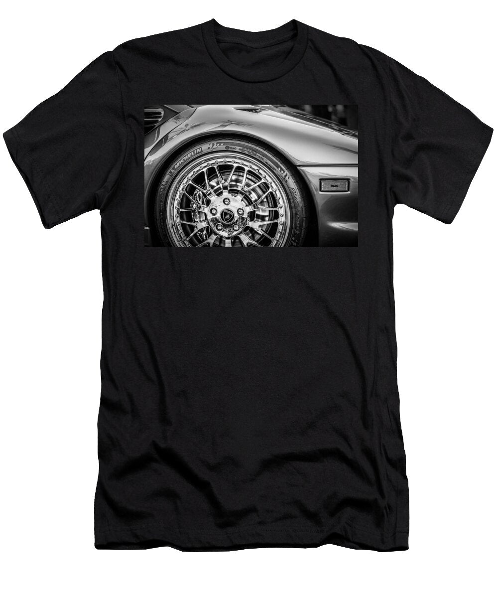 1997 Lamborghini Diablo Roadster Wheel Emblem 1288bw Jill Reger T-Shirt