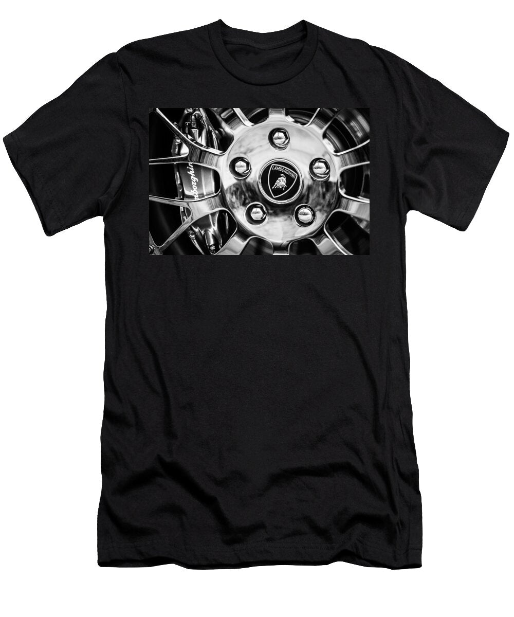 1997 Lamborghini Diablo Roadster Wheel Emblem 1303bw Jill Reger T-Shirt