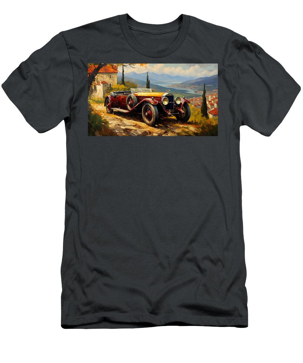 2 1927 Isotta Fraschini Tipo 8b 53l Roadster By Asar Studios Celestial Images T-Shirt