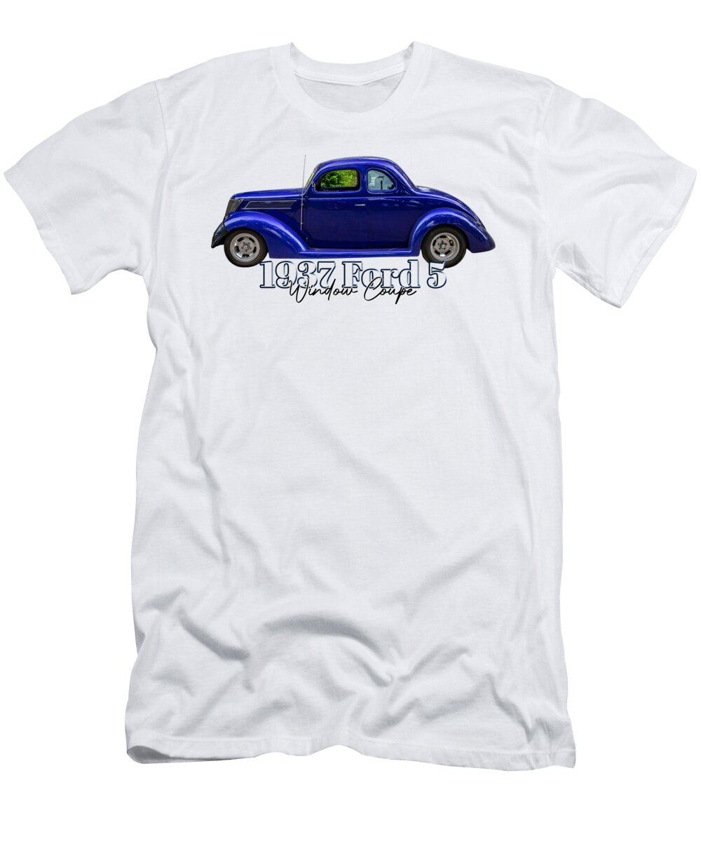2 1937 Ford 5 Window Coupe Gestalt Imagery T-Shirt