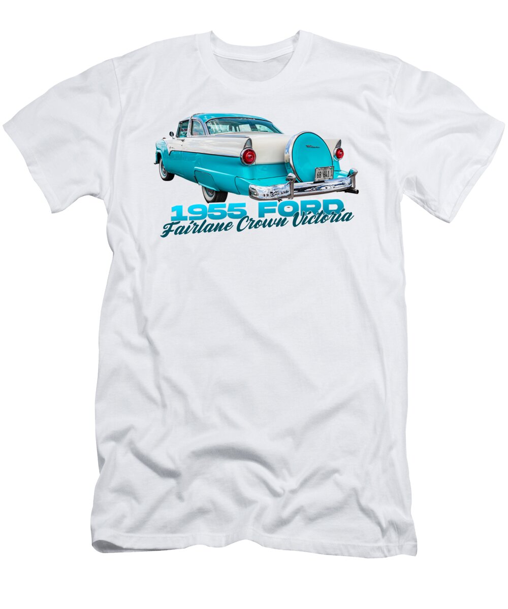2 1955 Ford Fairlane Crown Victoria Skyliner Hardtop Sedan Gestalt Imagery T-Shirt