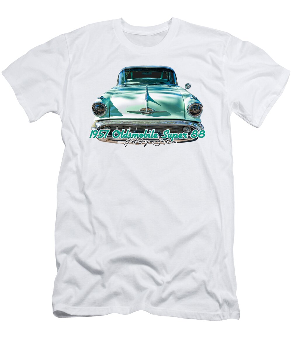 2 1957 Oldsmobile Super 88 Holiday Sedan Gestalt Imagery T-Shirt