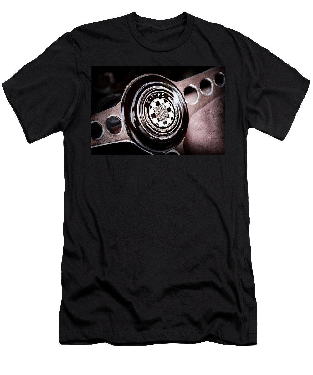 2 1967 Jaguar E Type Series I 42 Roadster Steering Wheel Emblem Jill Reger T-Shirt
