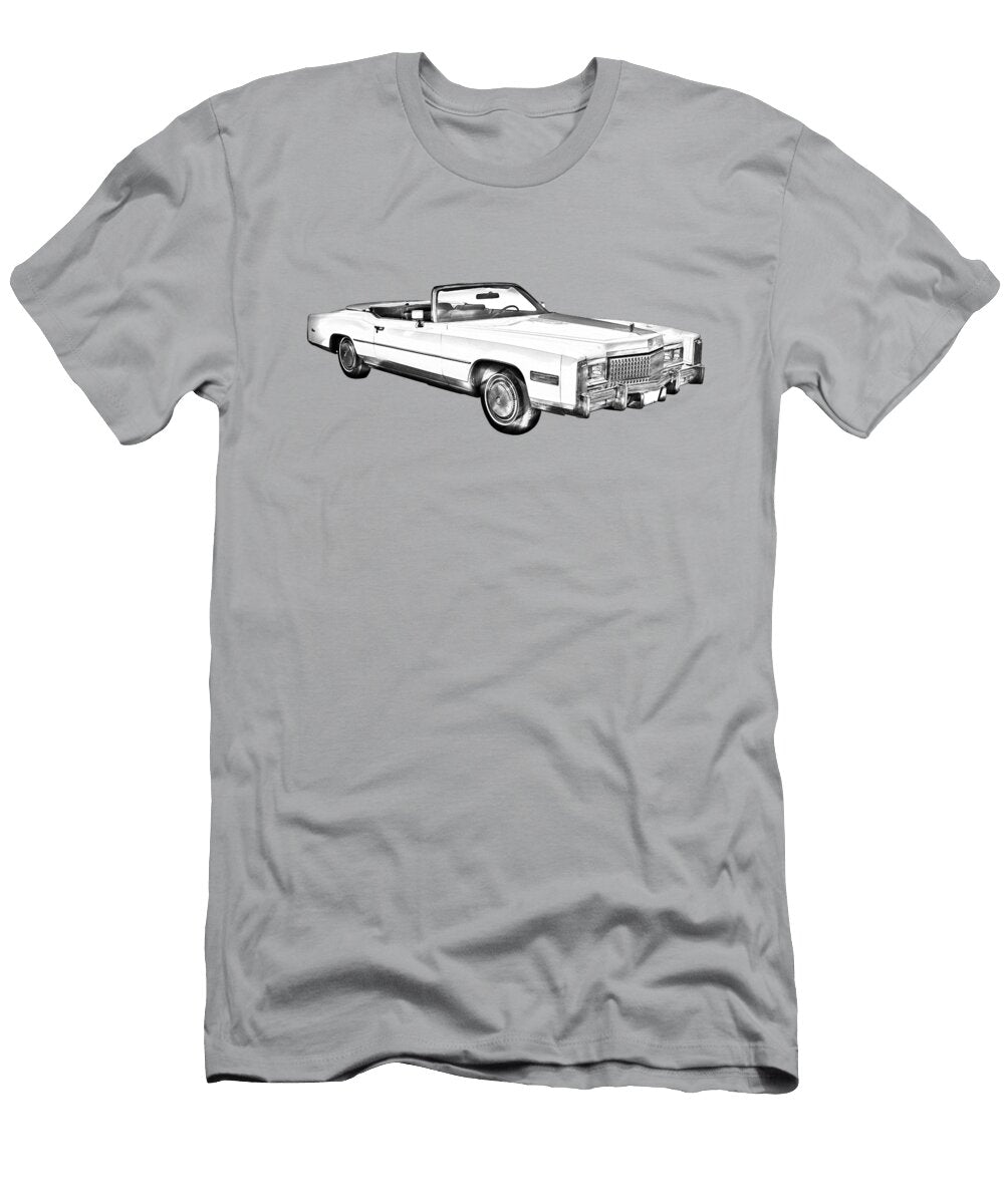 2 1975 Cadillac Eldorado Convertible Illustration Keith Webber Jr T-Shirt