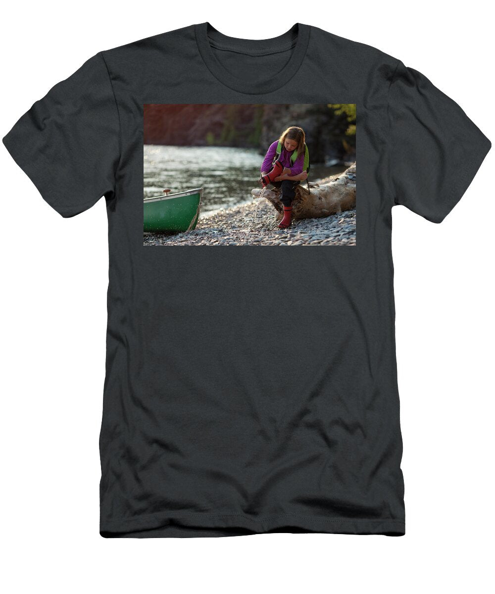2 a Young Girl Enjoying Camp Life Woods Wheatcroft T-Shirt