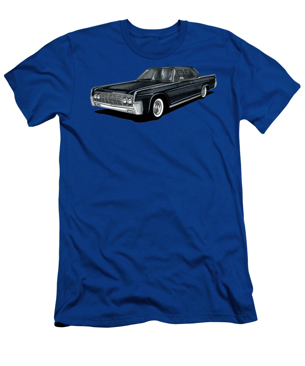 2 American Luxurius Lincoln Continental Sedan 1964 From Movie Matrix with Keanu Reeves Vladyslav Shapovalenko T-Shirt