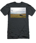 2 Car with the Traveler Stands on the Roadside in a Yellow Field in Zabljak in Montenegro Elena Saulich T-Shirt