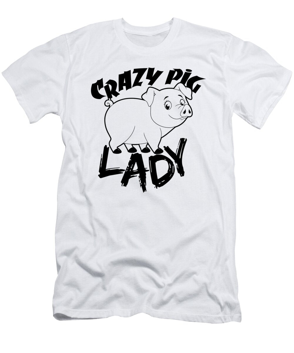 2 Crazy Pig Lady Pig Piglet Oink Mister T-Shirt