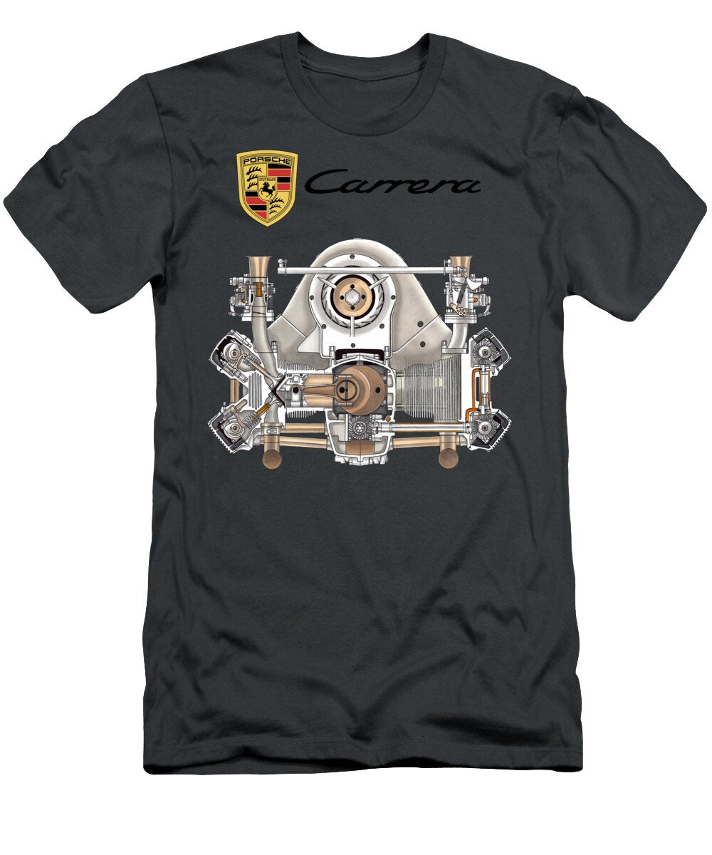 2 Exclusive Art Germany Engine Ernst Furmann 20l Type 587 2 Porsche 356b Carrera 2 Gt Coupe Vladyslav Shapovalenko T-Shirt