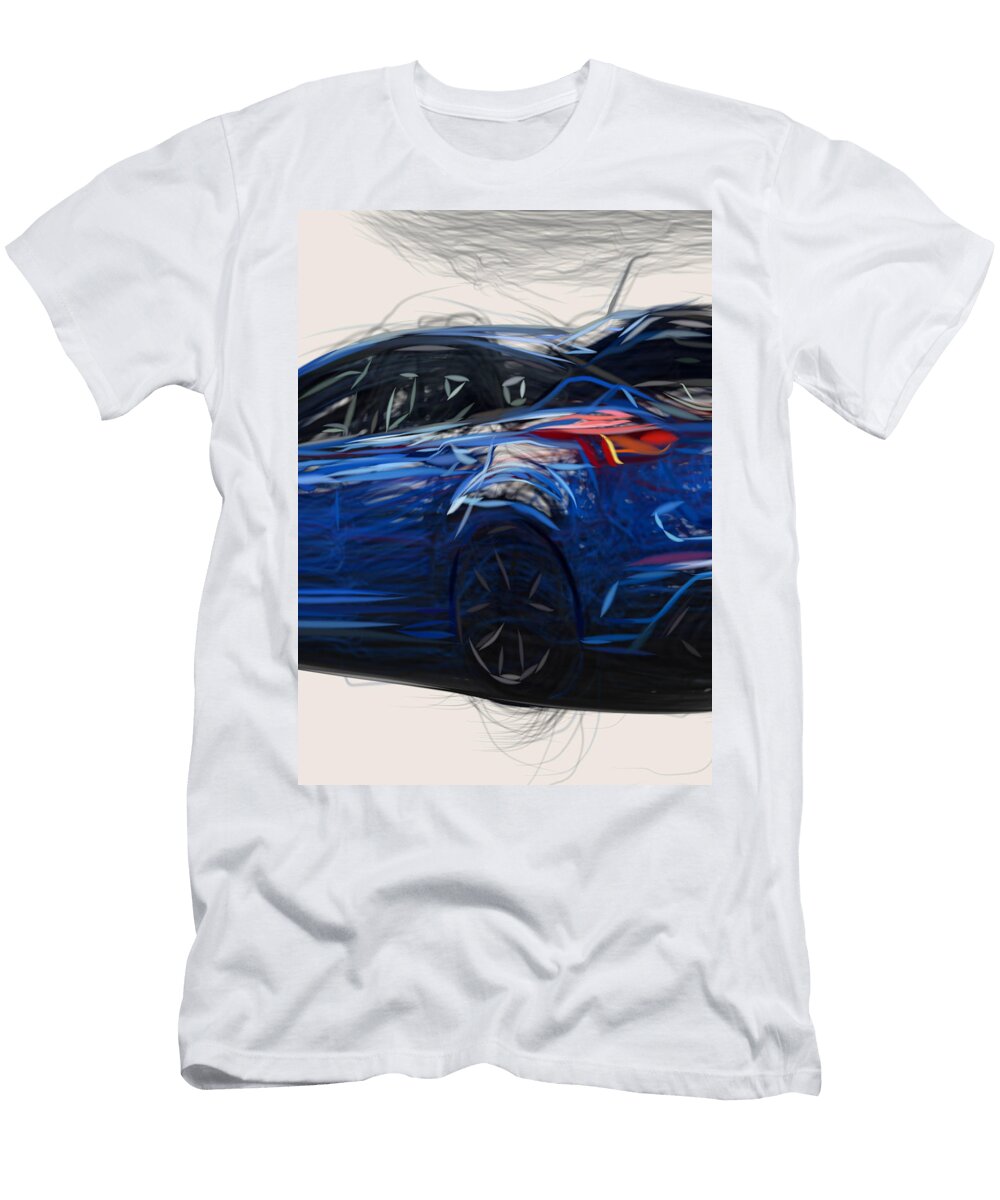 2 Ford Focus Rs Hatchback Drawing Carstoon Concept T-Shirt
