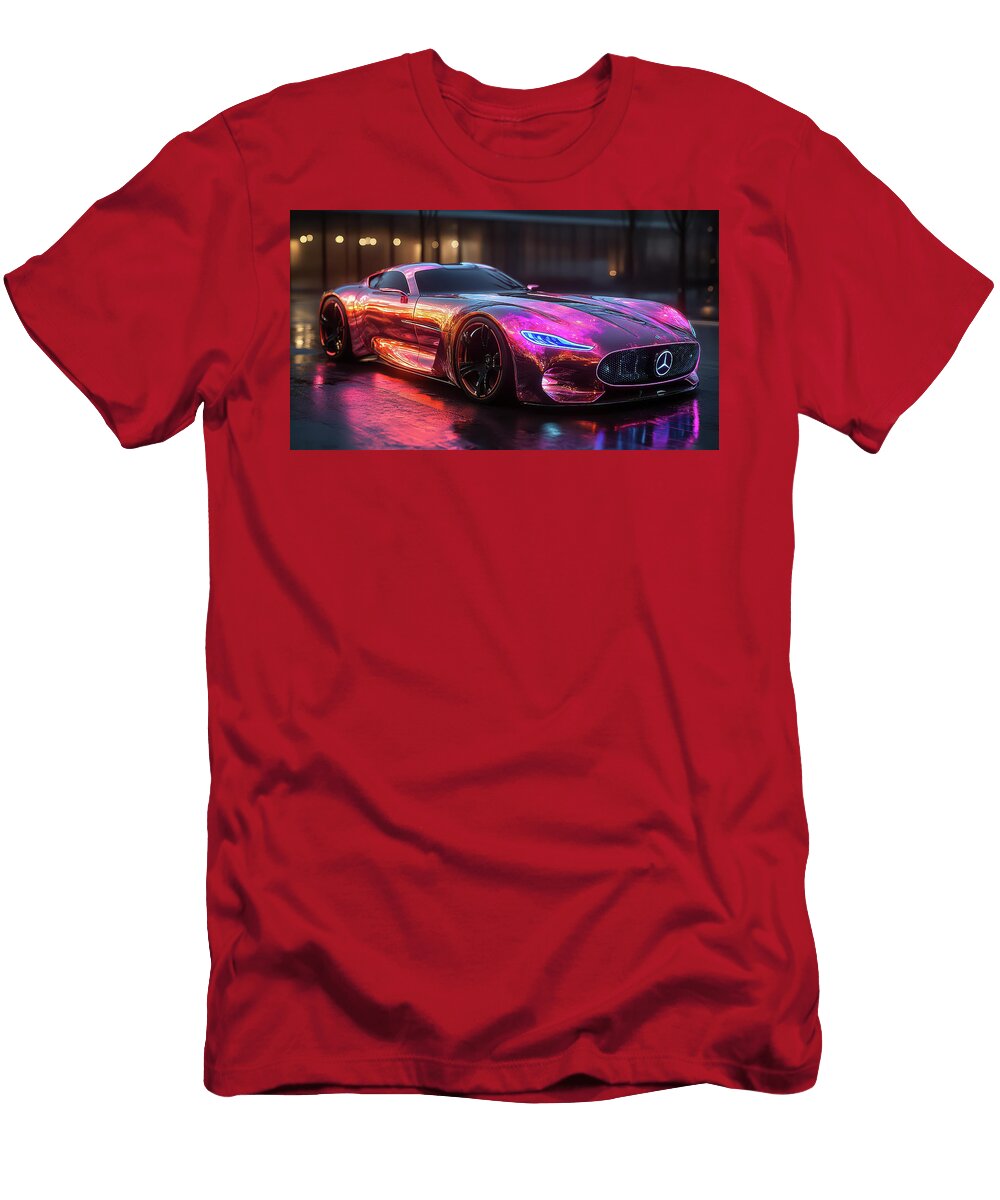 2 Futuristic Neon Sports Car Evie Carrier T-Shirt