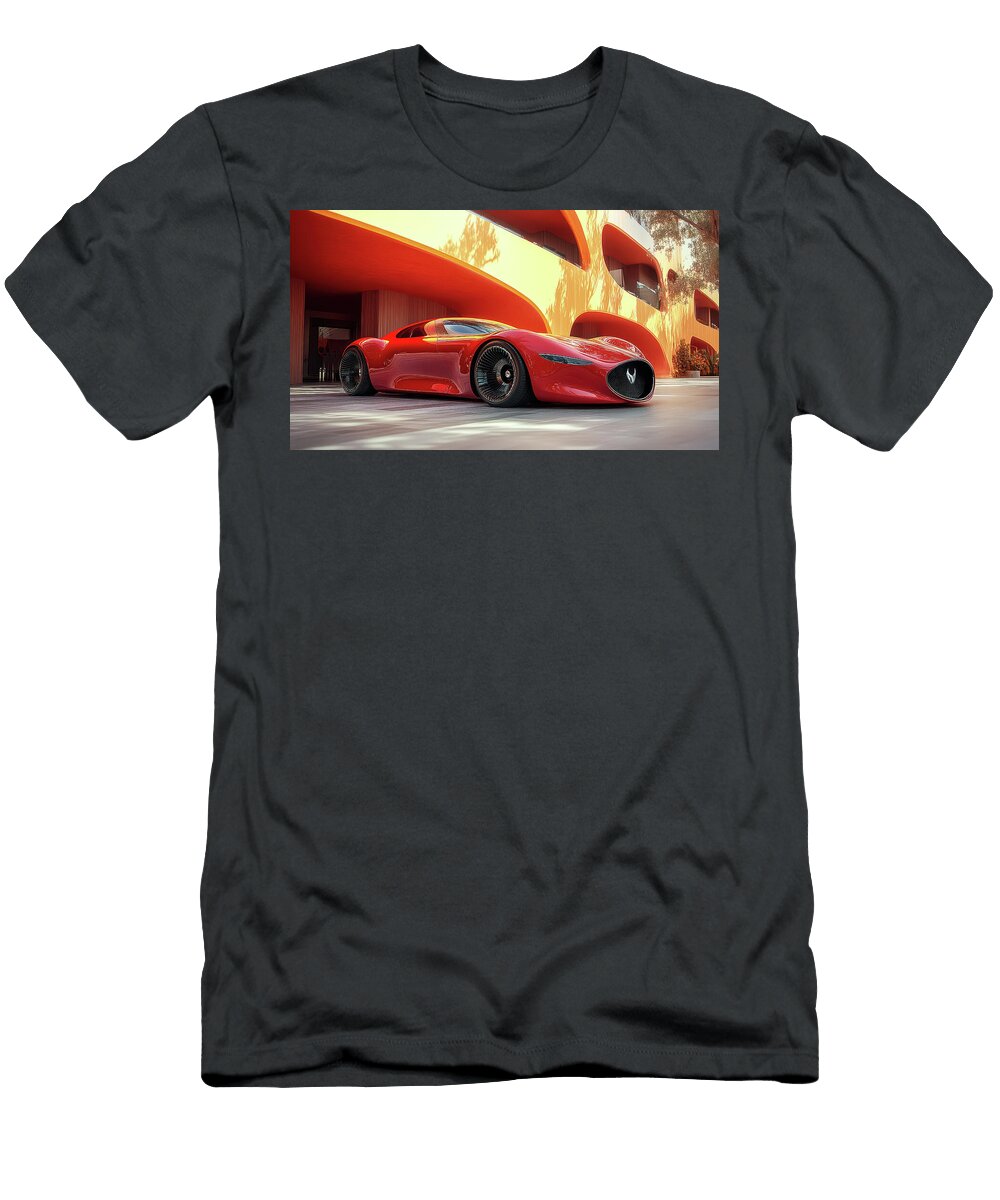 2 Futuristic Red Sports Car Evie Carrier T-Shirt