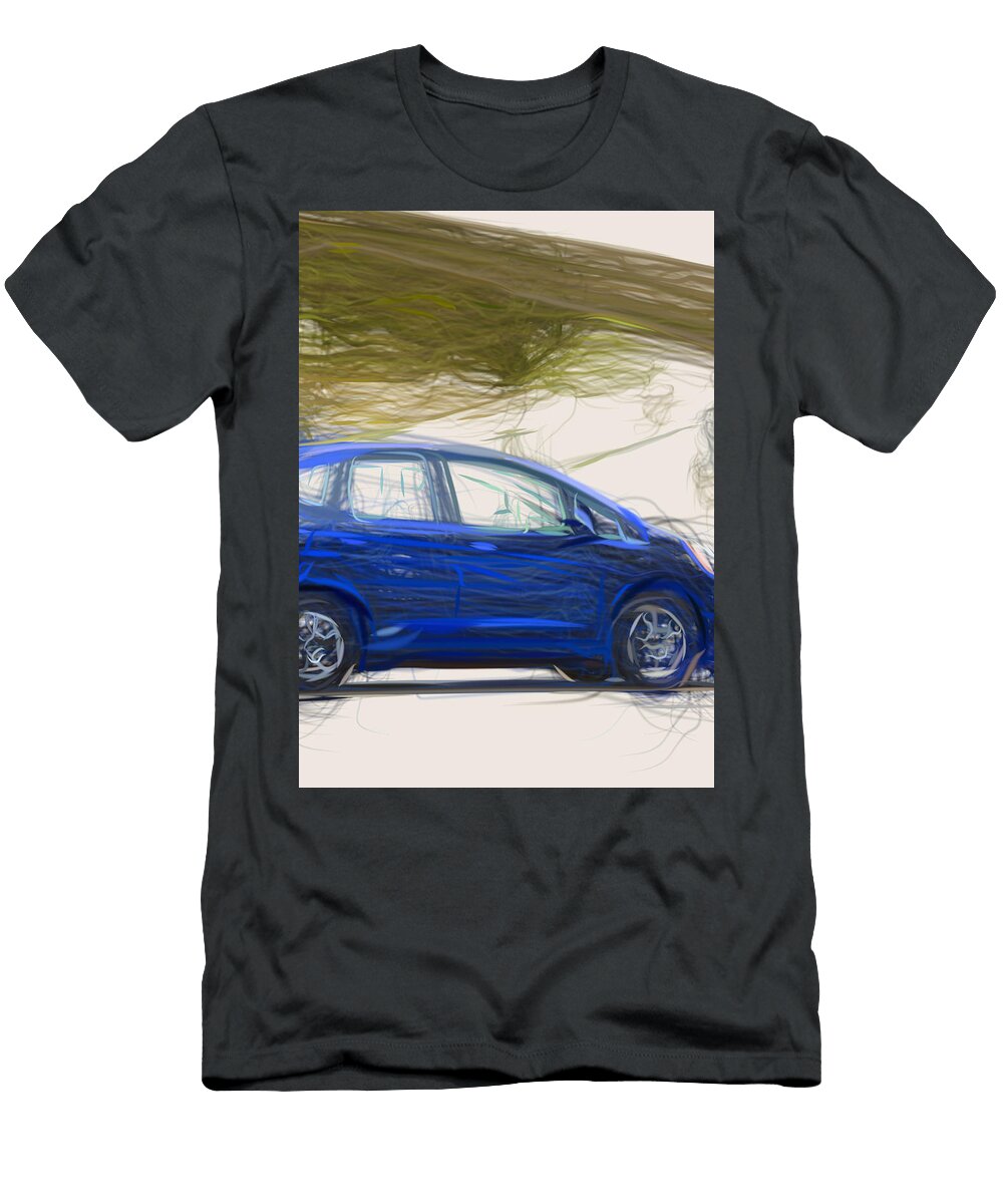 2 Honda Fit Ev Hatchback Drawing Carstoon Concept T-Shirt