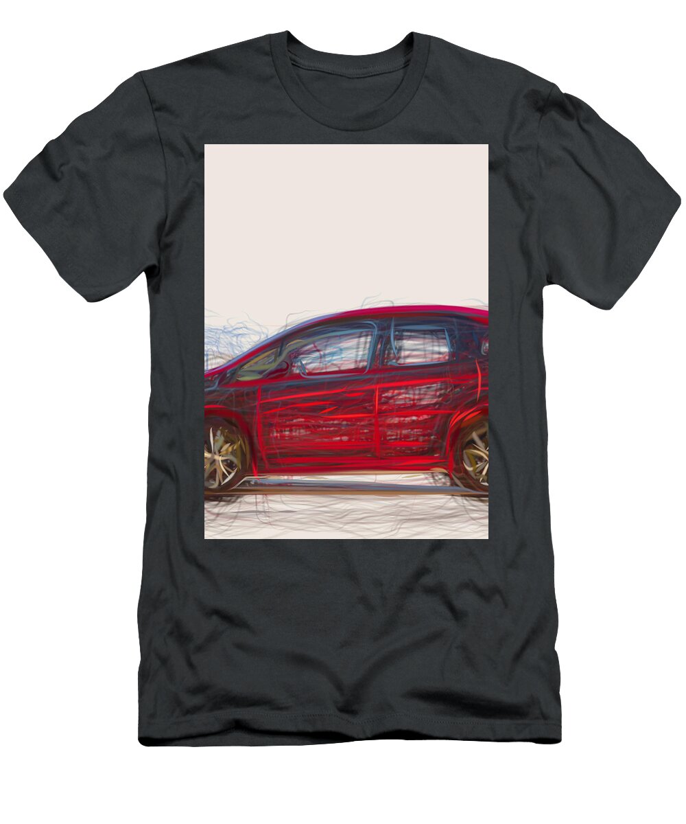 2 Honda Fit Hatchback Drawing Carstoon Concept T-Shirt