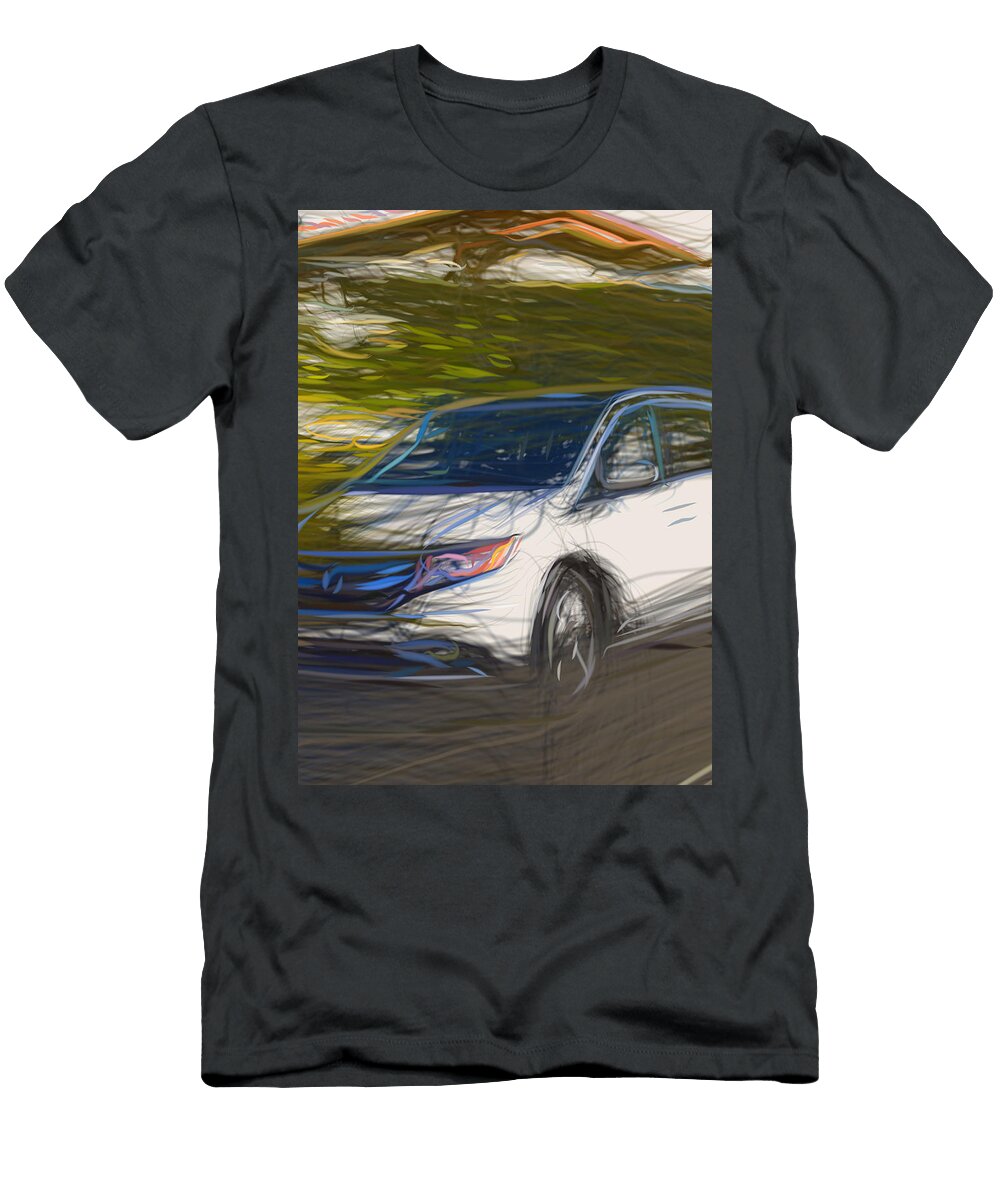 2 Honda Odyssey Minivan Drawing Carstoon Concept T-Shirt