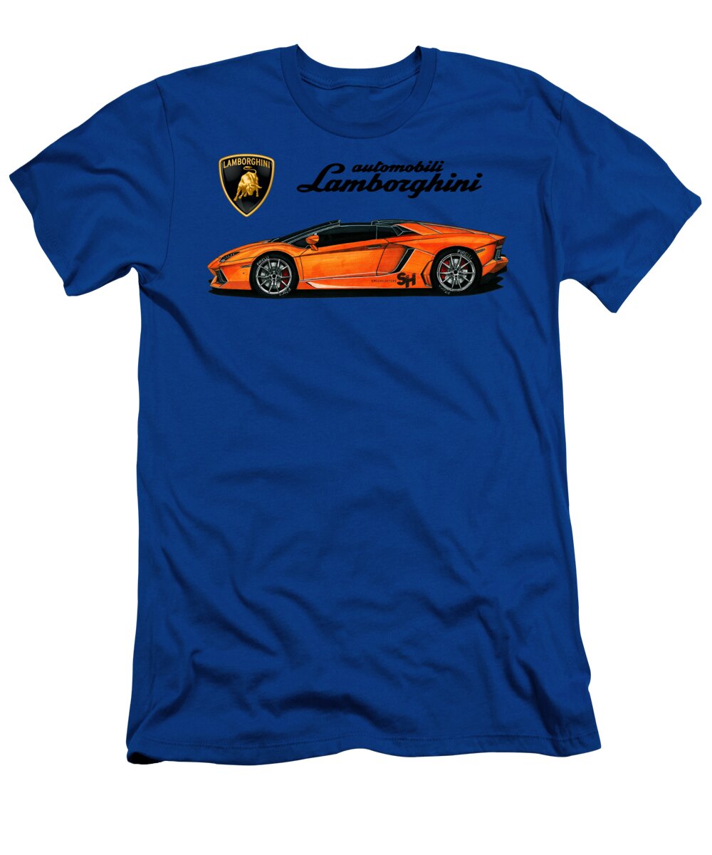 2 Italian Legend Lamborghini Aventador V12 Roadster Vladyslav Shapovalenko T-Shirt