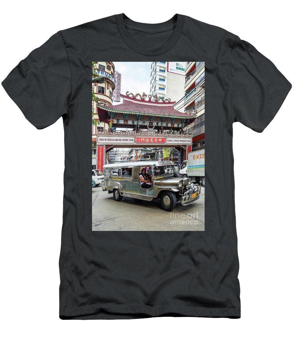 2 Jeepney Bus Local Transport Traffic in Downtown Manila City Stre Jacek Malipan T-Shirt