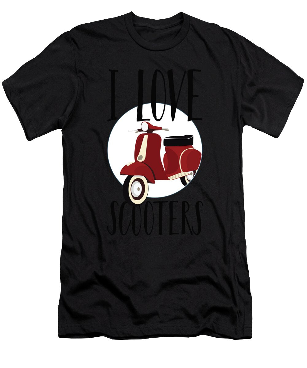 2 Love Scooter Scooter Lover Motor Bike Kanig Designs T-Shirt