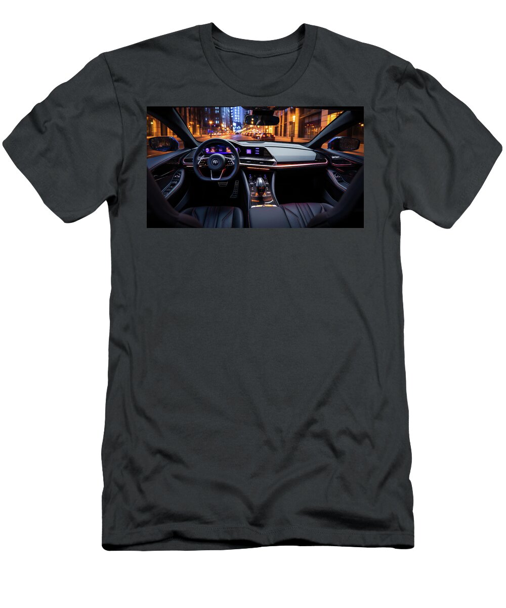 2 Luxury Car Interior At Night Evie Carrier T-Shirt
