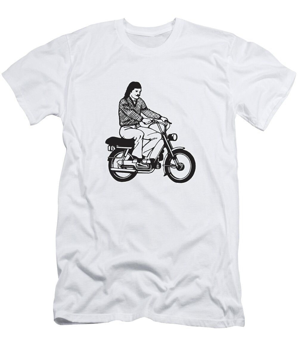 2 Man Riding Scooter Csa Images T-Shirt