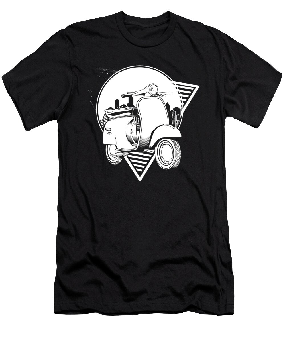 2 Moped Motorbike Scooter Bike Crazy Squirrel T-Shirt