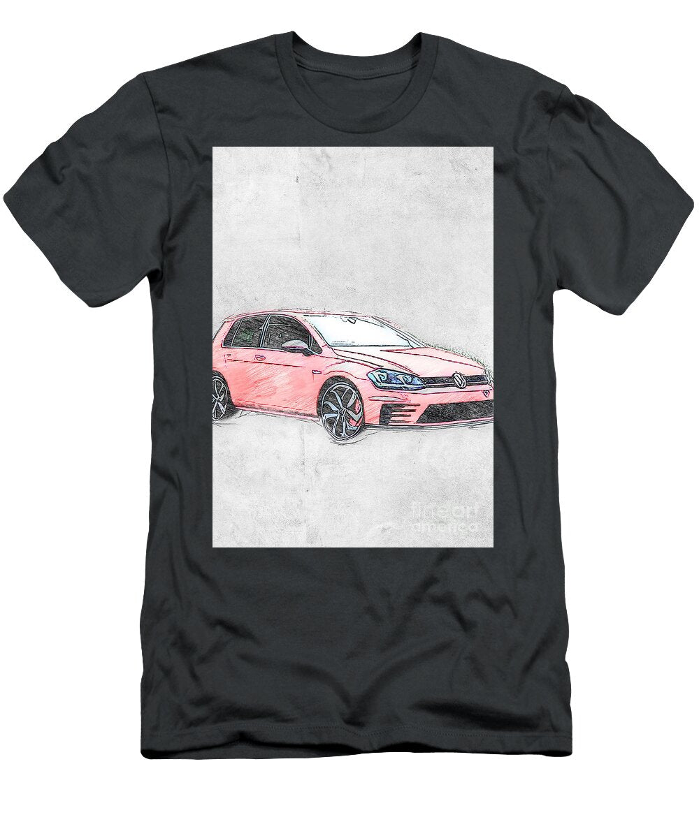 2 Volkswagen Golf Gti Volkswagen Hatchback Red Ola Kunde T-Shirt