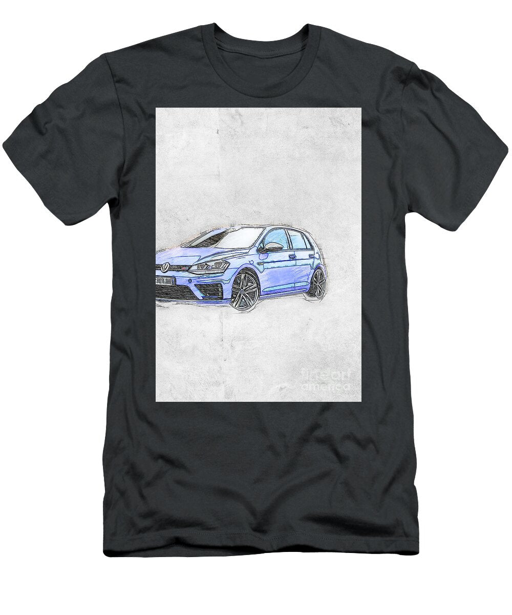 2 Volkswagen Golf R Volkswagen Compact Hatchback Blue Ola Kunde T-Shirt