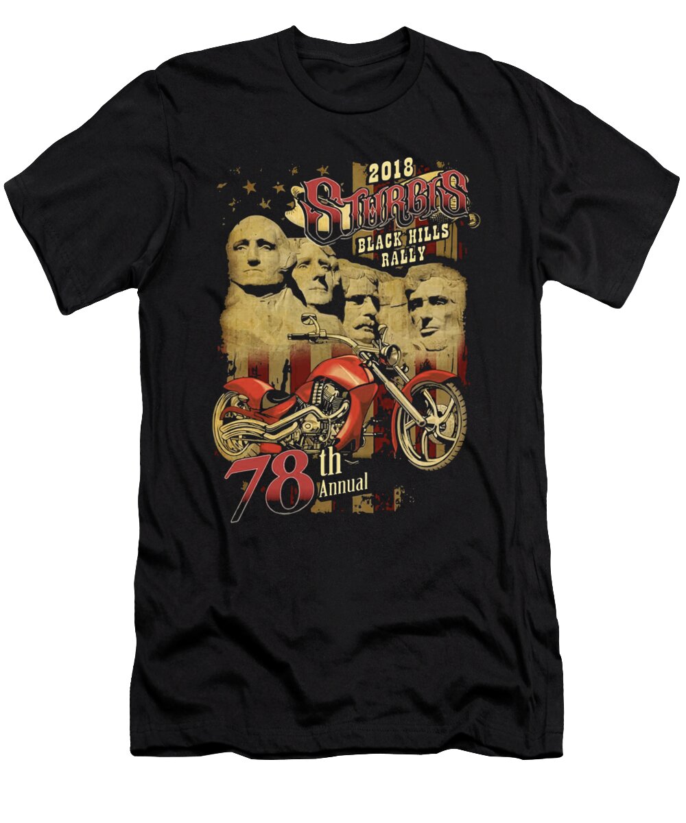 2018 Sturgrs Black Hills Rally 78th Annual Motorcycle Jackson Borella T-Shirt