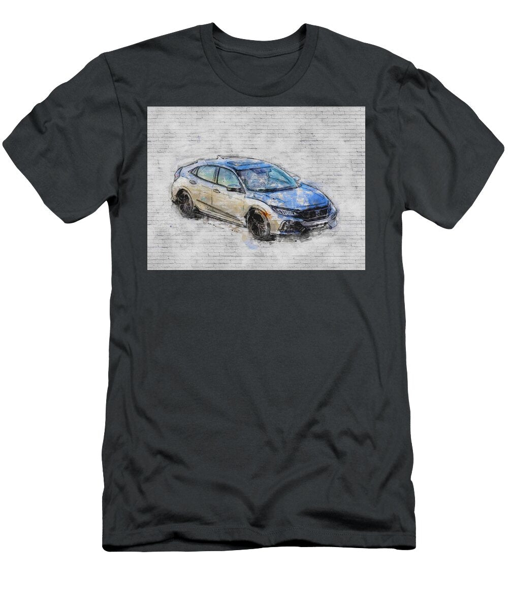 2019 Honda Civic Hatchback Exterior New Silver Japanese Cars Ashtyn Treutel T-Shirt