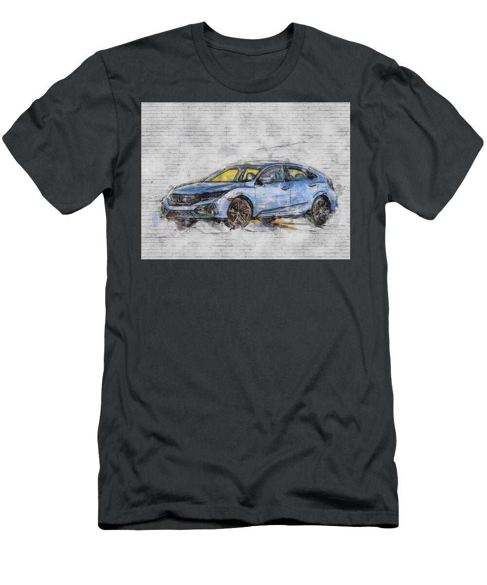 2020 Honda Civic Hatchback Exterior New Silver Japanese Cars Ashtyn Treutel T-Shirt