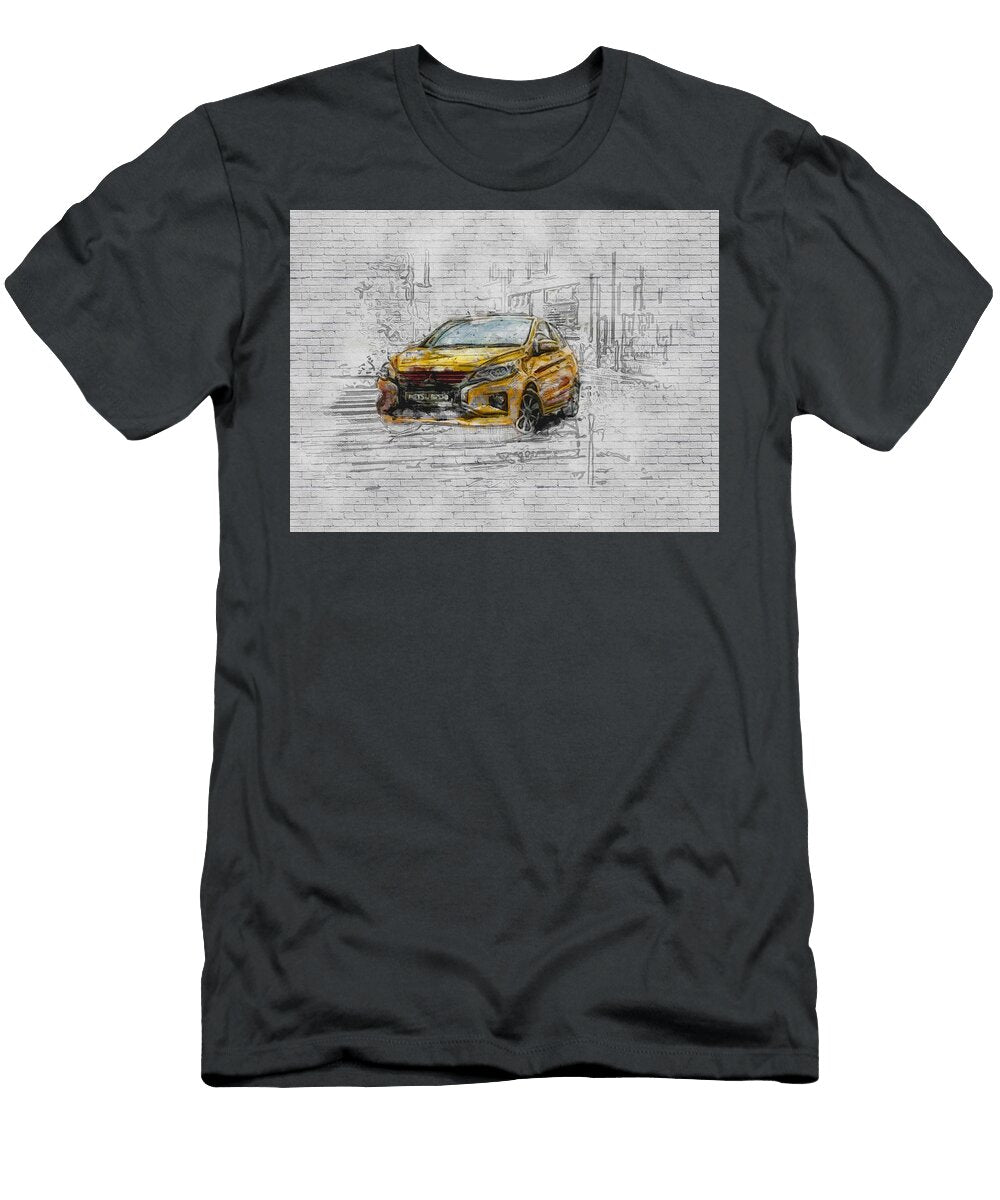 2020 Mitsubishi Mirage Exterior Yellow Hatchback New Japanese Cars Ashtyn Treutel T-Shirt