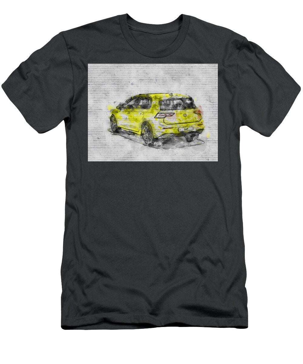 2020 Volkswagen Golf Rear Exterior Yellow Hatchback New German Cars Ashtyn Treutel T-Shirt