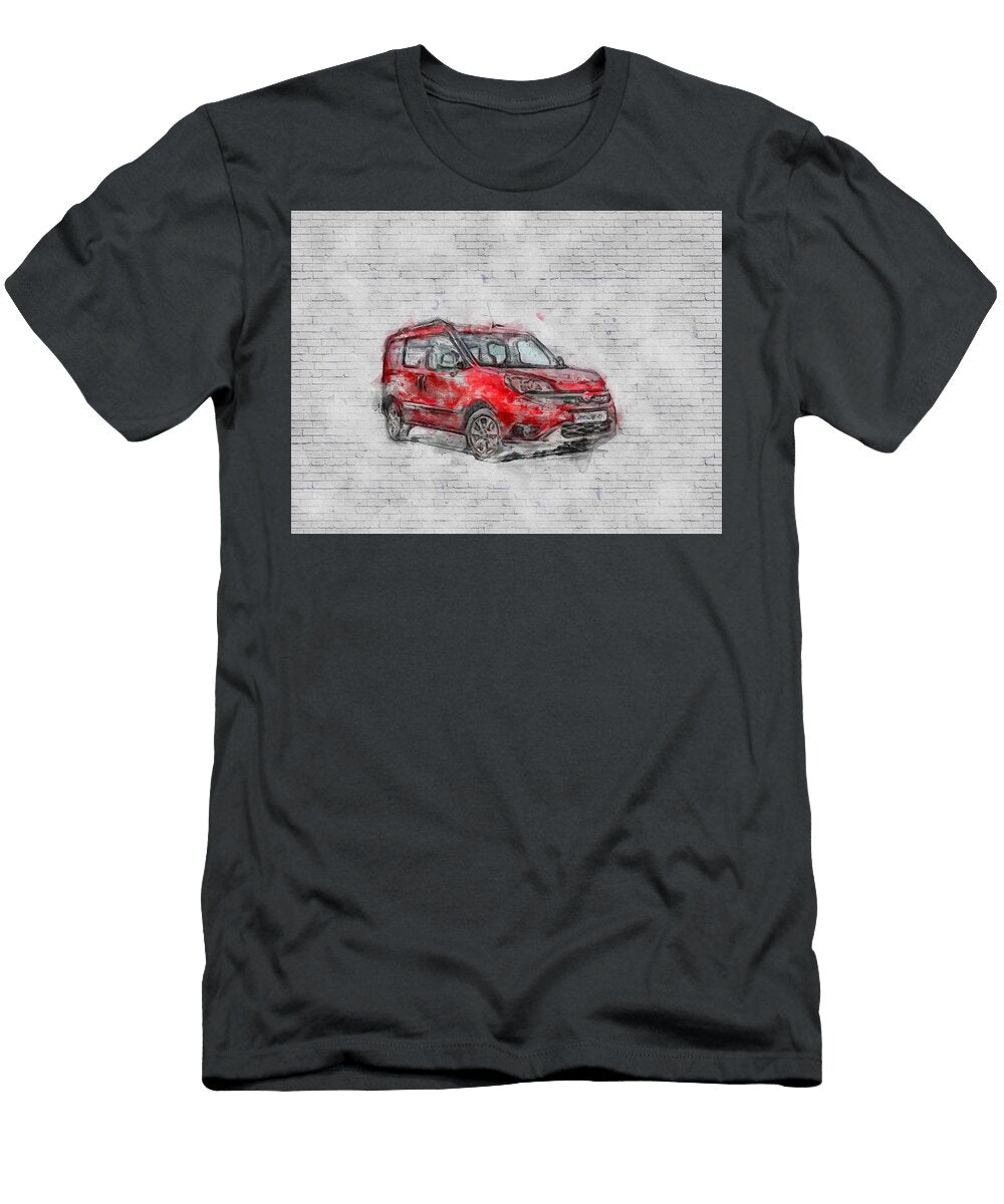 2021 Fiat Doblo Trekking Exterior Red Minivan Italian Cars Ashtyn Treutel T-Shirt