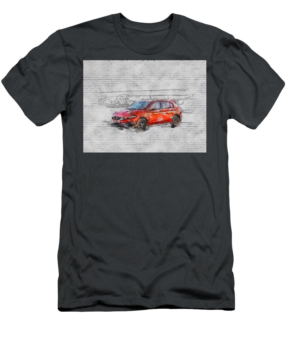 2021 Fiat Egea Exterior Orange Hatchback New Italian Cars Ashtyn Treutel T-Shirt