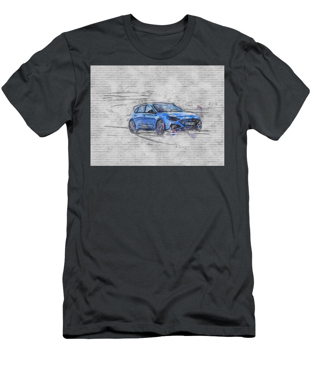 2021 Hyundai I30 N Exterior Blue Hatchback Korean Cars Ashtyn Treutel T-Shirt