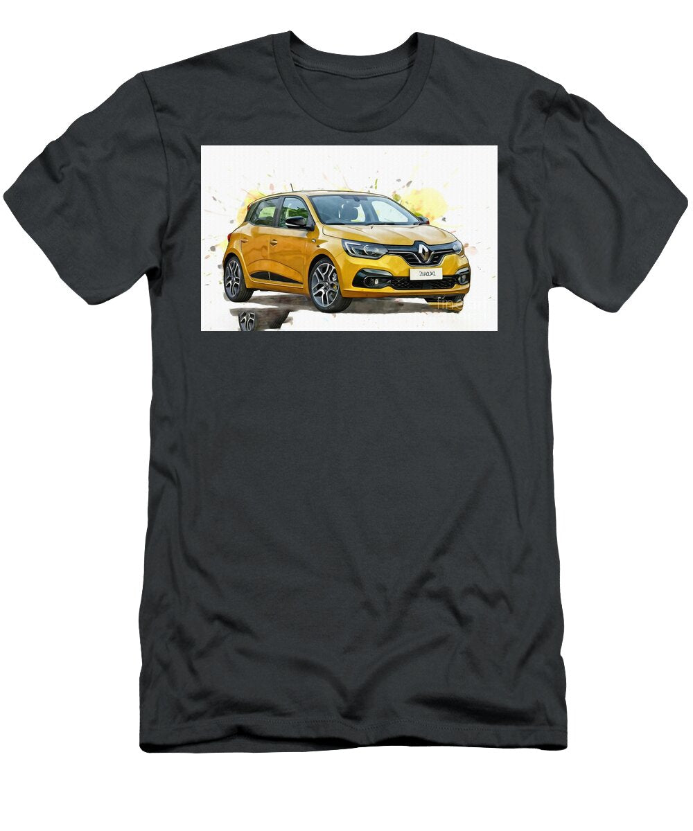 2021 Renault 5 Concept Front View Exterior Yellow Hatchback Lowell Harann T-Shirt
