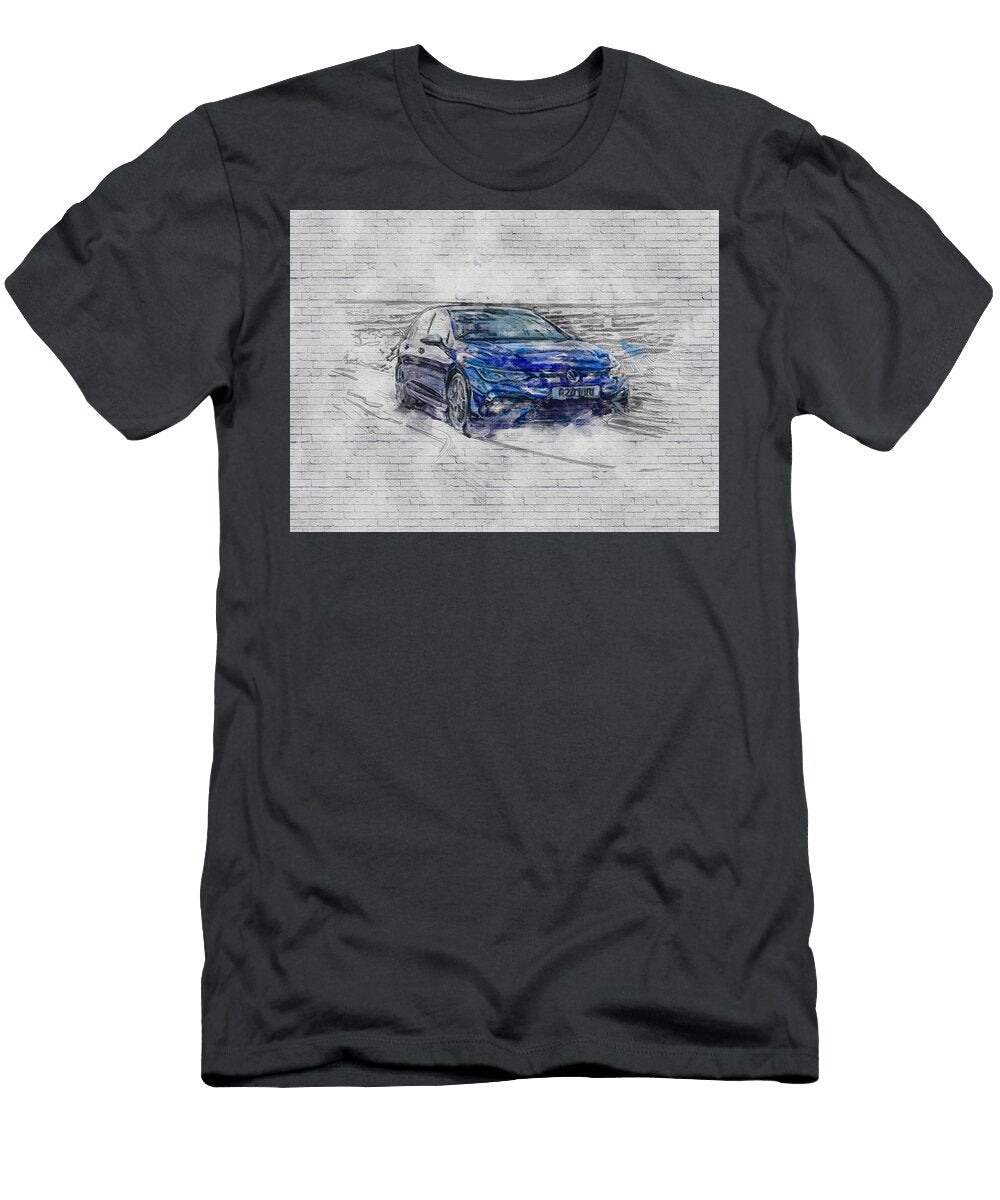 2021 Volkswagen Golf Exterior New Blue Hatchback Viii German Cars Ashtyn Treutel T-Shirt