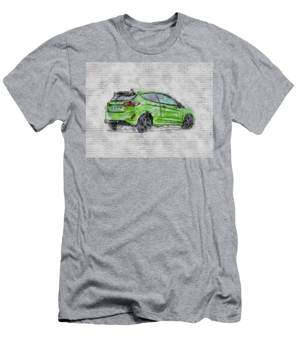 2022 Ford Fiesta St Rear Exterior New Green Hatchback American Cars Ashtyn Treutel T-Shirt